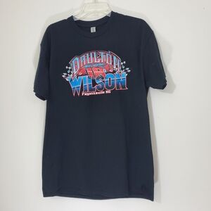 Dalton " Big Perm" Wilson Fayetteville, NC Black Tee, Size Large